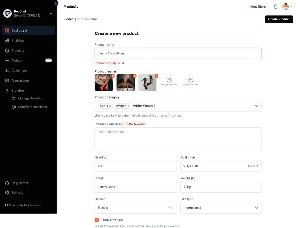Add Products