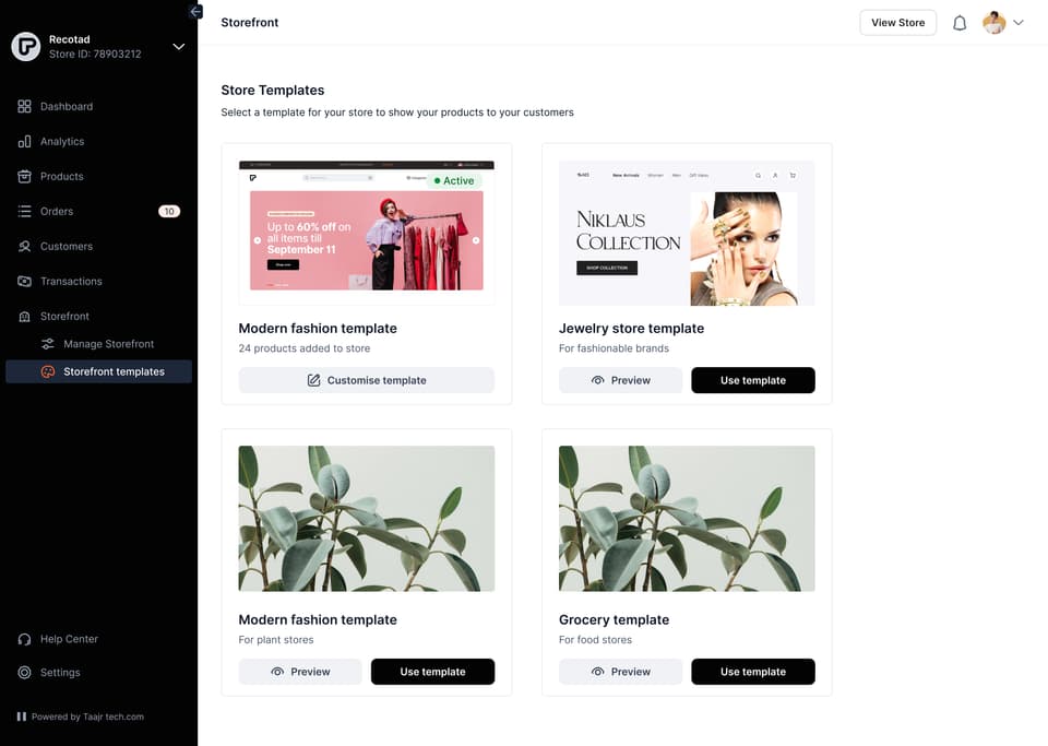 Store Templates
