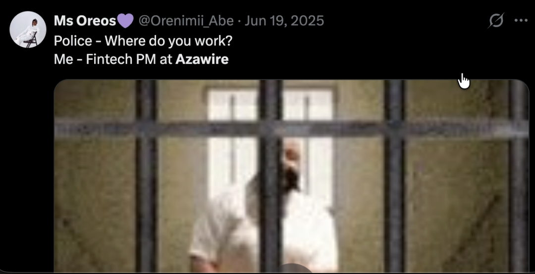 Tweet reacting to the Azawire name